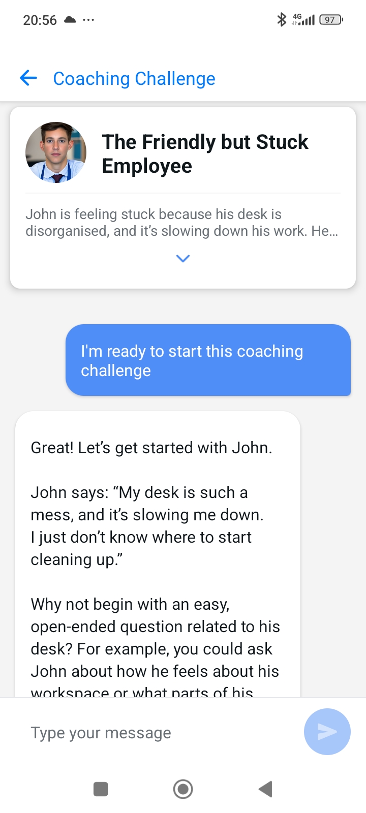 Interactive AI Chat Simulator